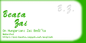 beata zai business card